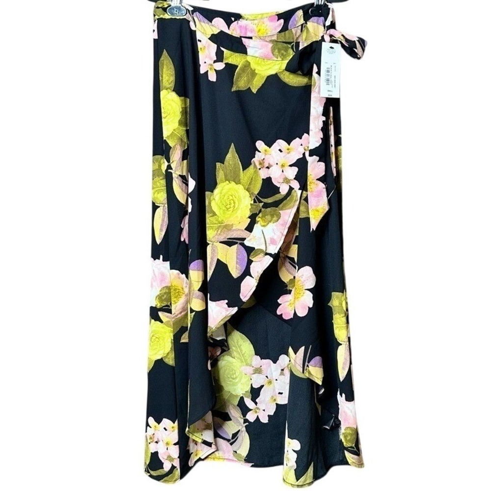 NWT Bohemian Wrap Midi Skirt Womens Small Whimsigoth Fairy Cottagecore Dark Goth